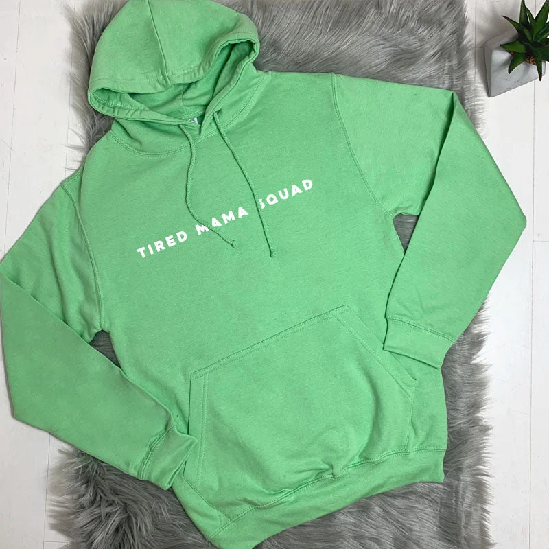 Tired Mama Squad Basic Hoodie (MRK X) Hoodie with Stripes Bold Sporty