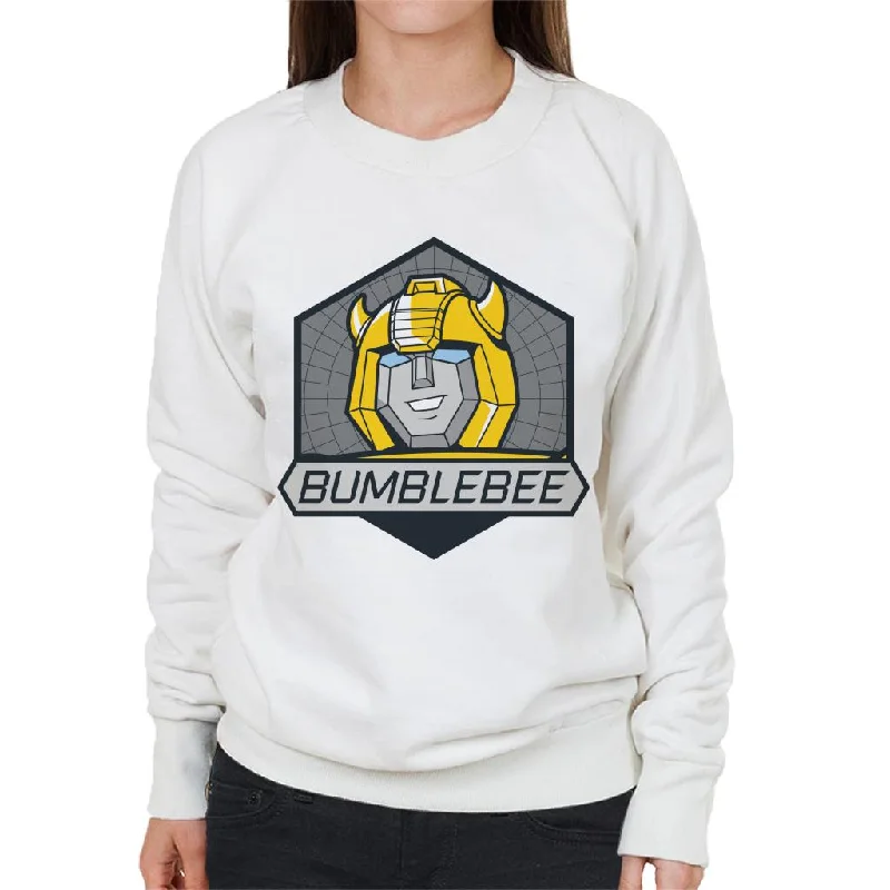 Transformers Bumblebee Retro Face Badge Women's Sweatshirt Hoodie with Reflective Safety Nightwear