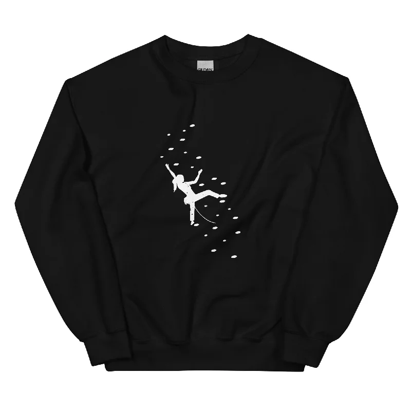 Klettergirl - Sweatshirt (Unisex) Hoodie with Batwing Sleeves Loose Dramatic