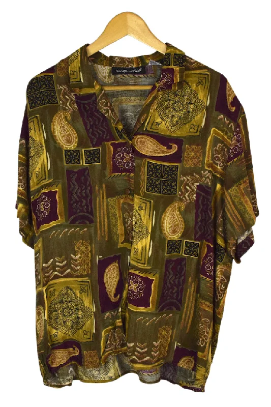 Abstract Print Blouse Boho Printed Blouse