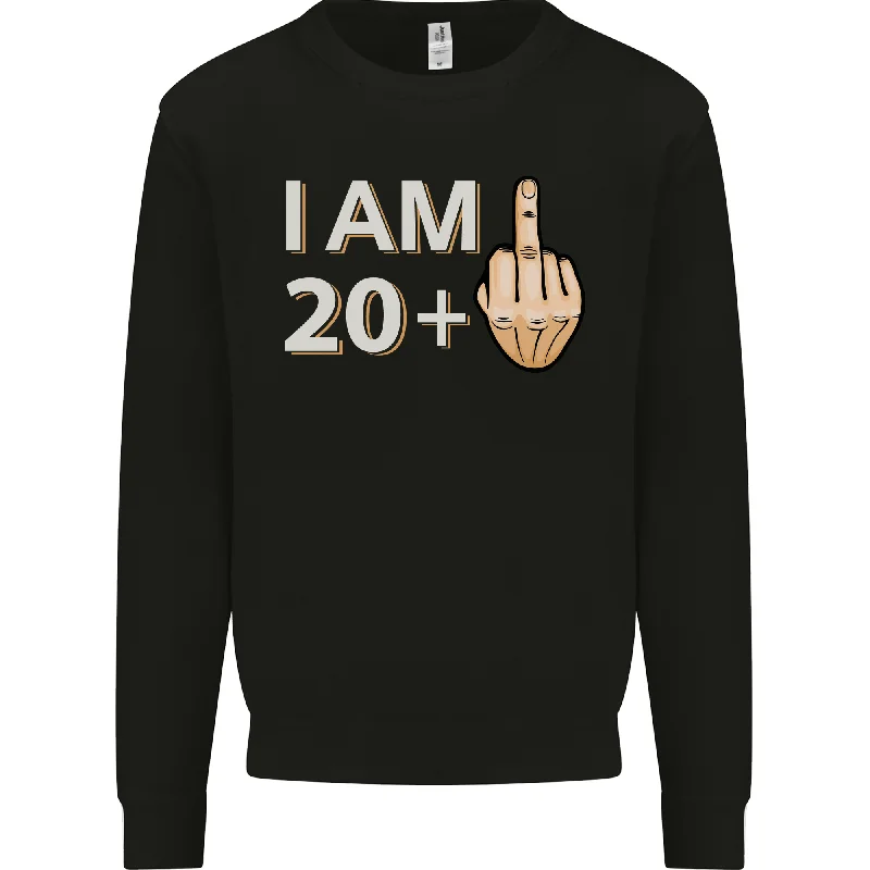 21st Birthday Funny Offensive 21 Year Old Mens Sweatshirt Jumper Hoodie with Rhinestones Sparkly Elegant