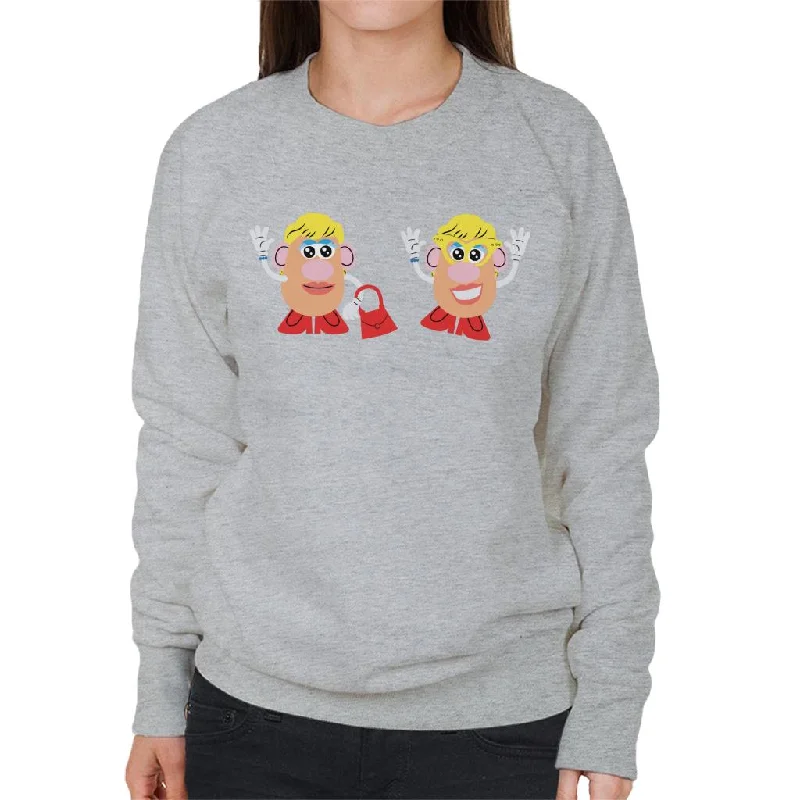 Mrs Potato Head Duo Wave Women's Sweatshirt Hoodie with Logo Branding Identity