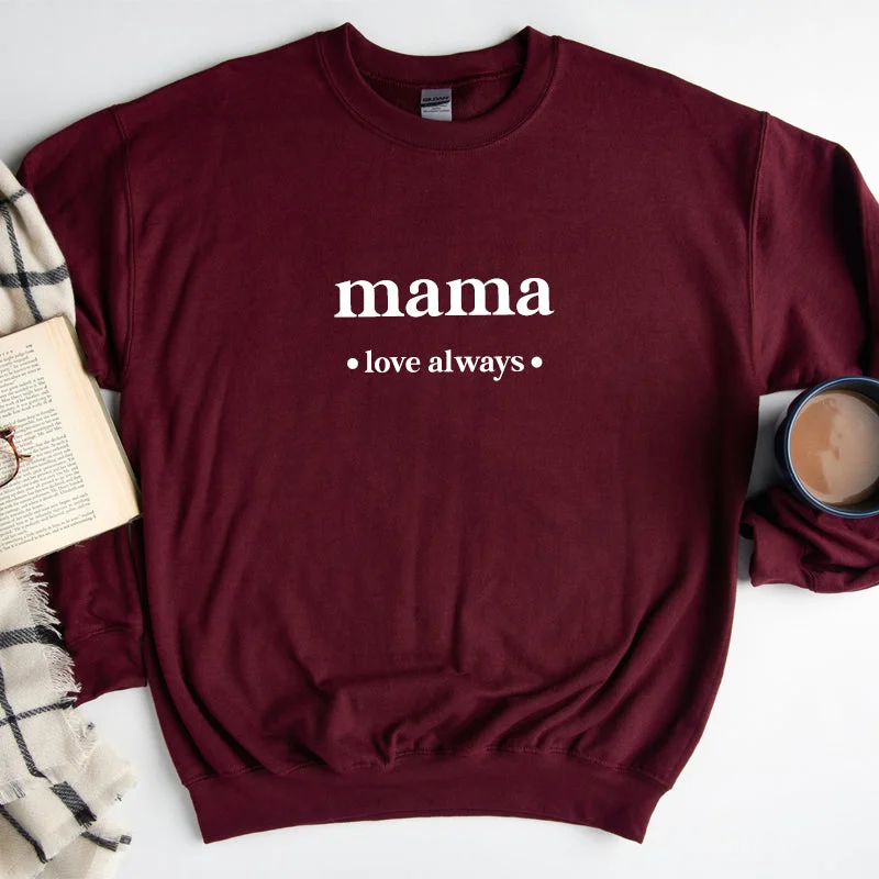 Mama Love Always Maroon Sweatshirt Hoodie with Belted Waist Structured Tailored