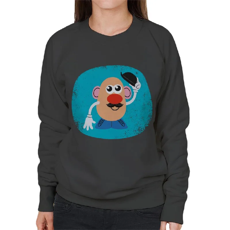 Mr Potato Head Tips His Hat Women's Sweatshirt Hoodie with High-Low Hem Asymmetrical Trendy