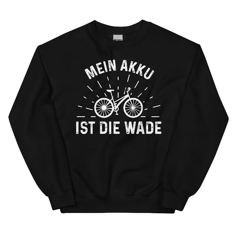 Mein Akku Ist Die Wade - Sweatshirt (Unisex) Hoodie with Metallic Shiny Futuristic