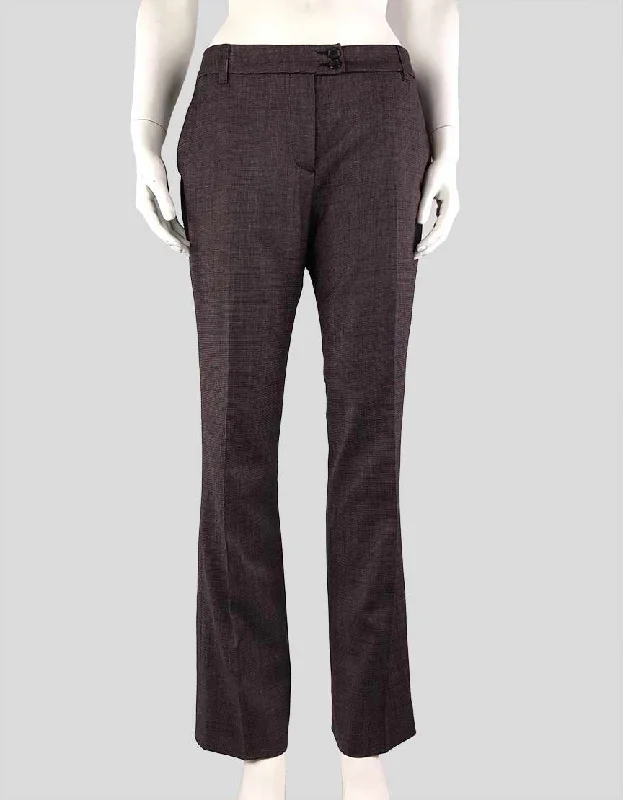 Etro Flat Front Straight Pants With Side Pockets 44 IT Comfortable Wide-Leg Pants
