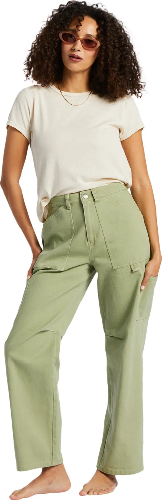 BILLABONG LEIA CARGO PANT Trendy Wide-Legged Trousers