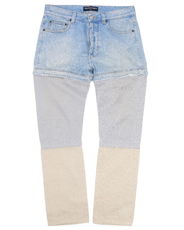 Convertible Pants Warm Wool Trousers