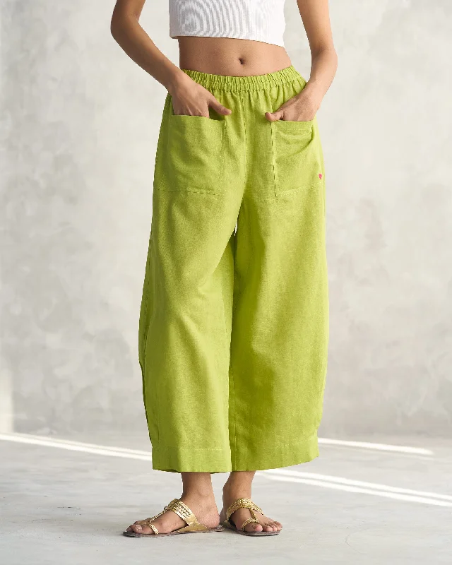 Serene Pants - Lime Modern Bootcut Pants