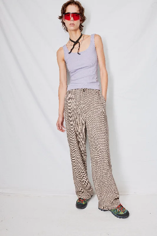 Houndstooth Suiting Full Pant Comfortable Fleece Pants
