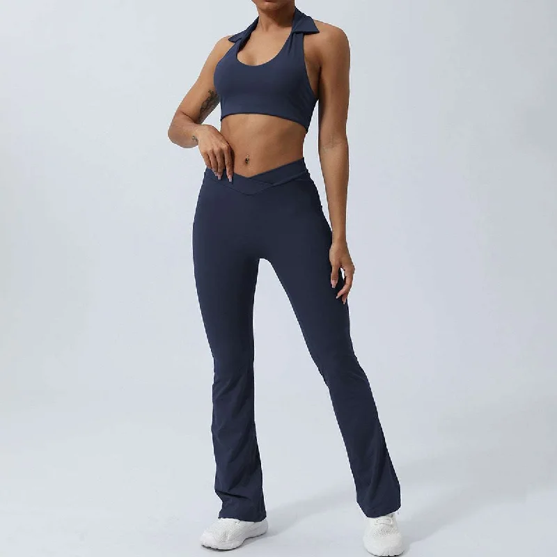 Navy Blue Trousers Set