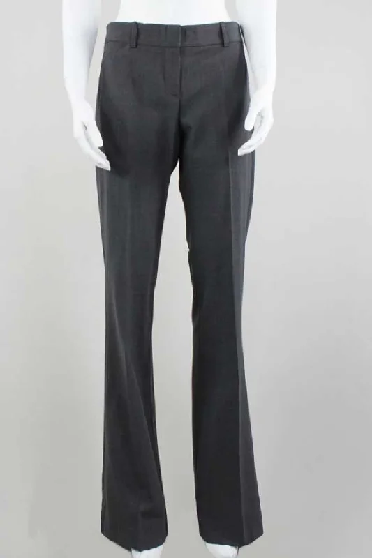 Theory Wide Legged Classic Pants Flat Front With Pockets And Belt Loops Size 8 Trendy Palazzo Pants