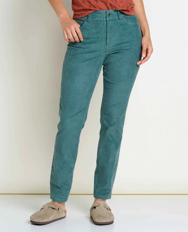 Karuna Cord 5 Pocket Skinny Pant Trendy Printed Pants
