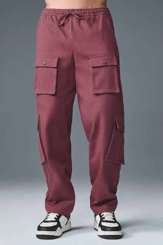 Northstar Cargo Pant - Burgundy Truffle Trendy Tapered Pants