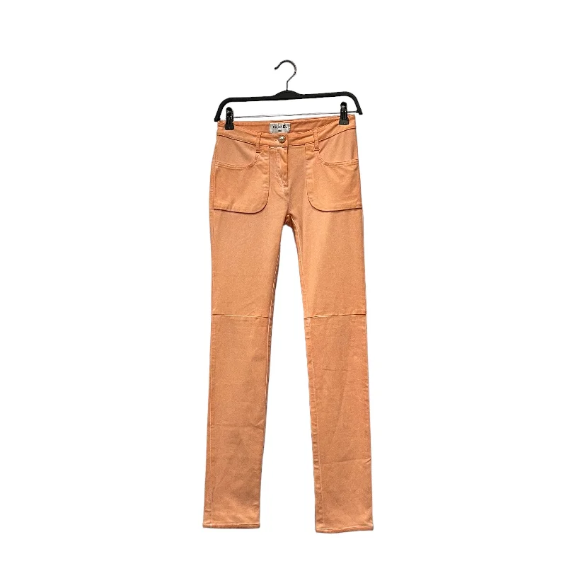 CHANEL/Skinny Pants/34/Pink/Cotton/P43682V32195 Comfortable Pleated Pants