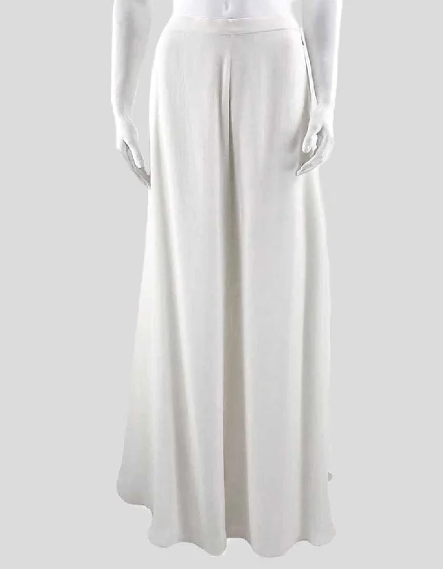 St John Evening Cream Wide Leg Silk Evening Pants Size 4 US Soft Cotton Pants