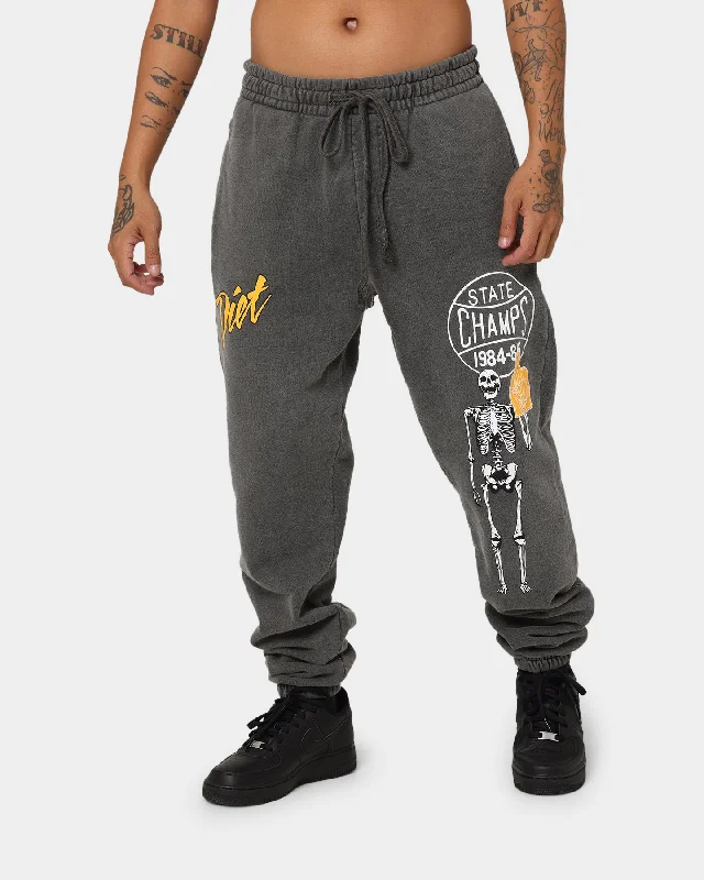 Diet Starts Monday State Champs Sweat Pants Black Casual Lounge Pants