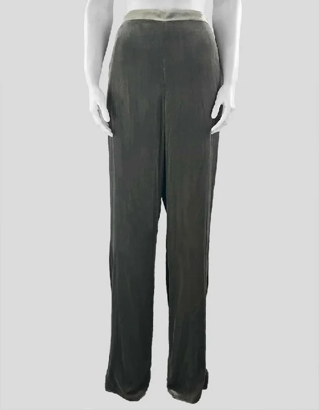 St John Sport Rayon Silk Velvet Wide Leg Pull On Pants Large Trendy Wide-Leg Pants