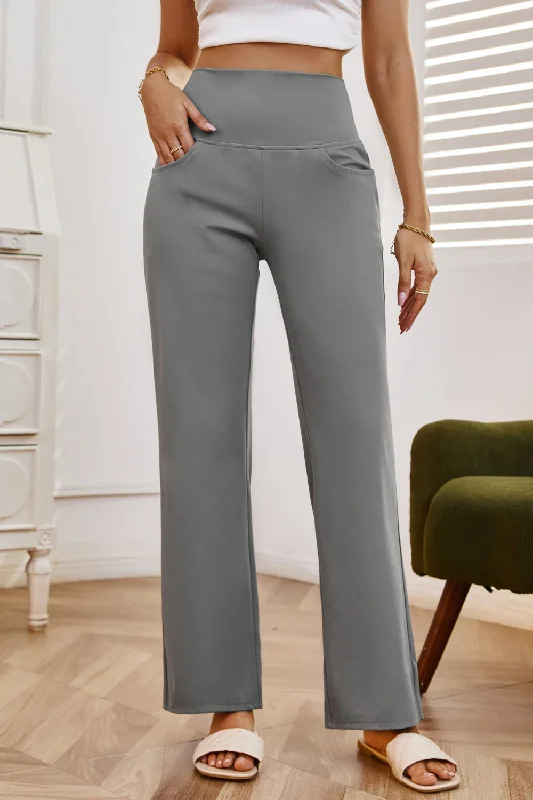 High Waist Wide Leg Pants with Pockets Comfortable Jogger Trousers