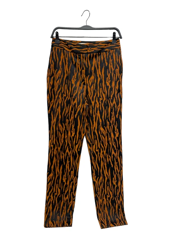 DIANE von FURSTENBERG/Straight Pants/4/Animal Pattern/Polyester/ORN/Tiger Print Stylish Slim Trousers
