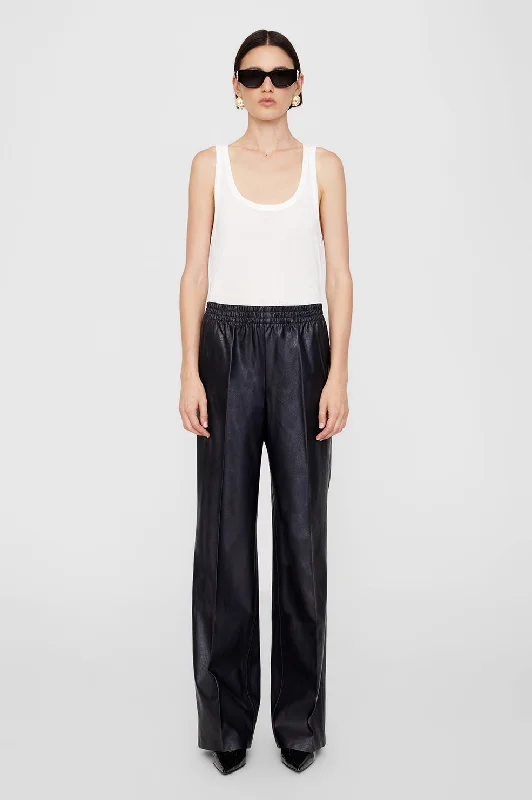 Soto Pant - Night Sky Vegan Leather Chic Black Leggings