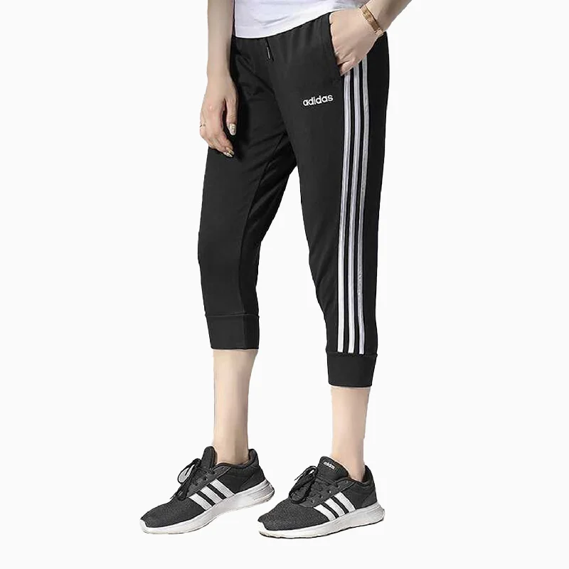 Women's Essentials 3-Stripes 3/4 Pants Relaxed High-Waist Trousers