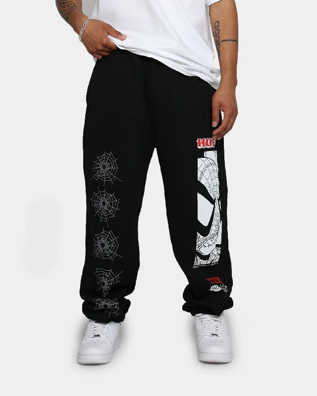HUF X Marvel Amazing Fleece Pants Black Stylish Slim Trousers