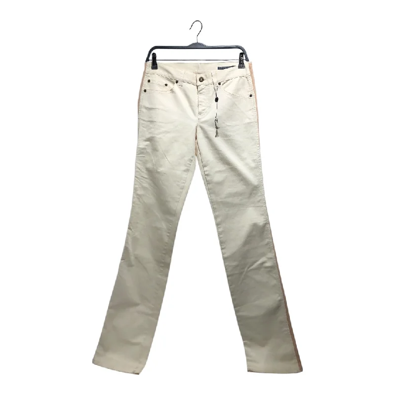 Alexander McQueen/Straight Pants/9/Cotton/CRM/Lace sides Modern Stretch Trousers