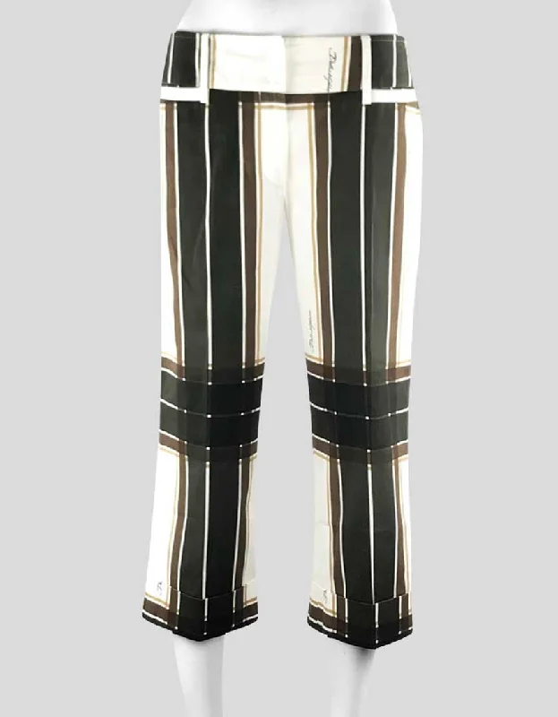 Dolce & Gabbana Cropped Mid Rise Stretch Cotton Pants - 42 IT | 6 US Chic Wool Trousers