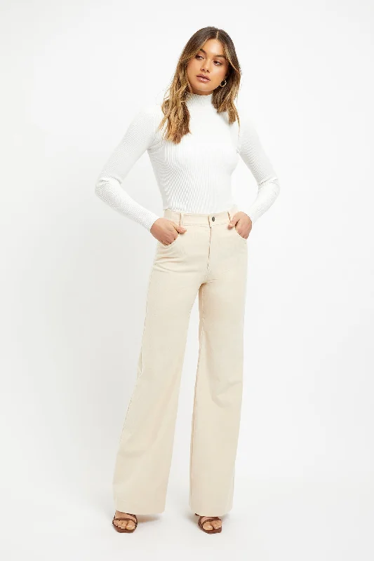 Wide Leg Cord Pant Casual Wide Pants