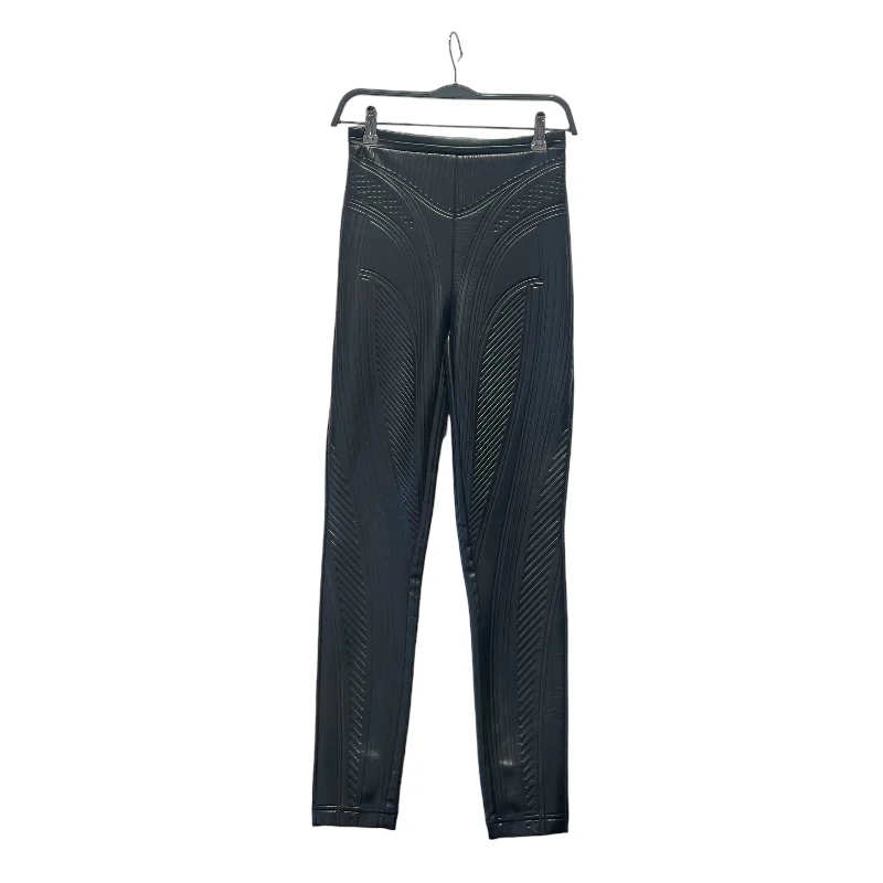 MUGLER/Skinny Pants/XS/Leather/BLK/ Classic Cropped Pants