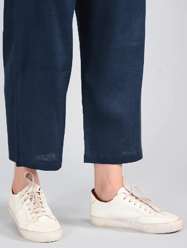 Mia Elasticated Drawstring Classic Linen Pant Chic Black Leggings