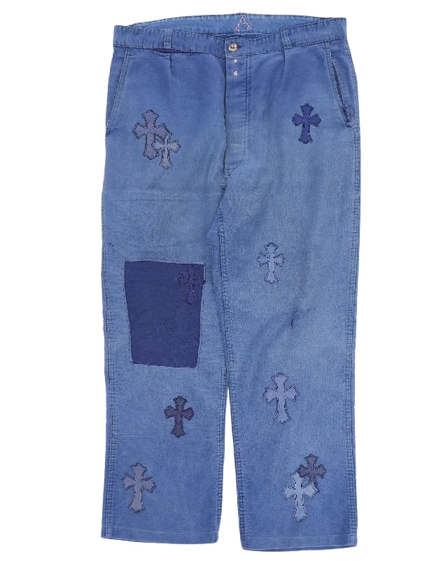 Cross Patch French Bleu de Travail Work Pants Elegant Silk Pants
