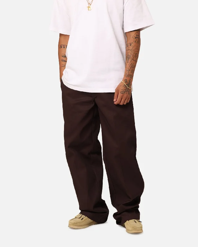 Dickies Super Baggy Loose Fit Pants Dark Brown Slim-Fit Khaki Pants