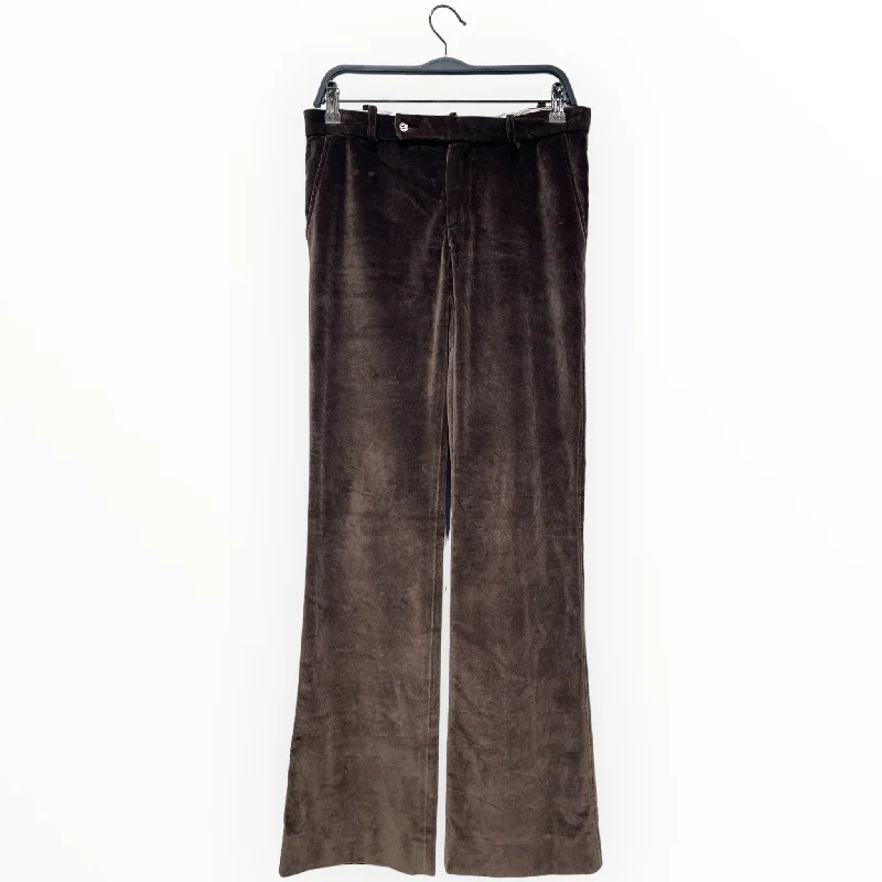 MARNI/Bootcut Pants/S/Velour/BRW/ Relaxed High-Waist Trousers