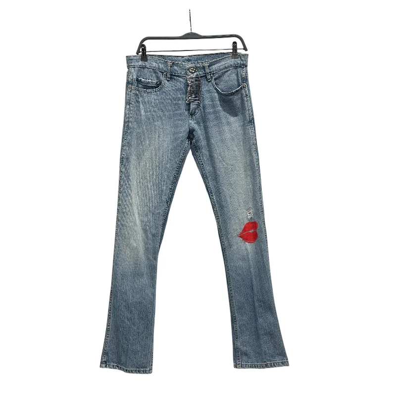 LA ROPA/Skinny Pants/2/Denim/BLU/1 OF 1 SILVER HARDWARE Elegant Palazzo Trousers