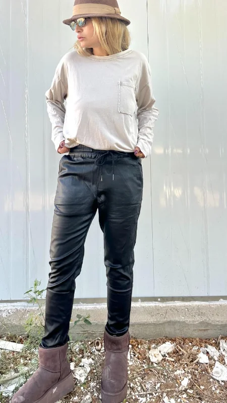 Jogger Pants black Classic Bootcut Trousers