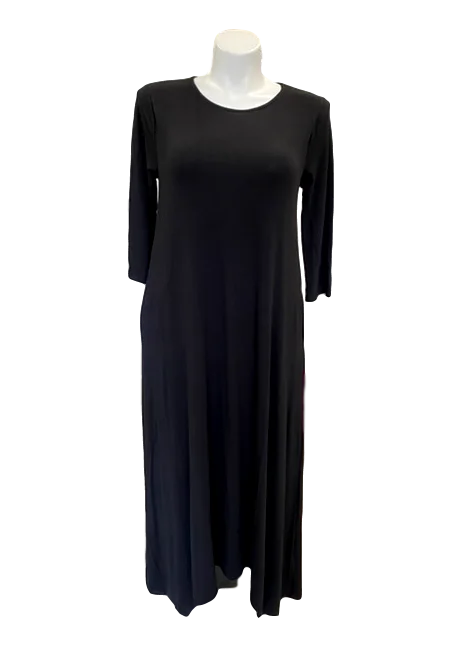 Lounge Around Pocketed Maxi Dress in Black Trendy Maxi Dress with Straps