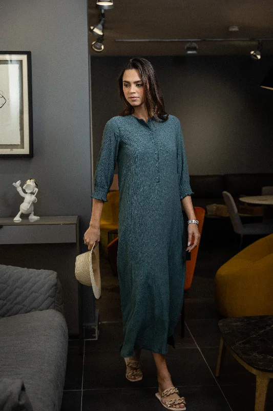 SAGE AVIVA MAXI DRESS Chic Button-Up Maxi Dress
