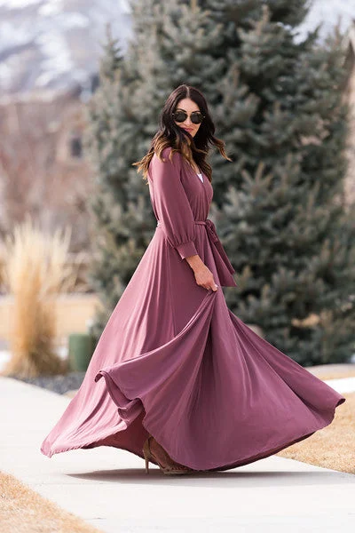 Brigitte Brianna Wrap Maxi Dress Fashionable Layered Maxi Dress