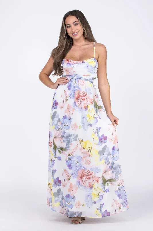 Catching Sunsets Maxi Dress Cozy Ruffle Sleeve Maxi Dress