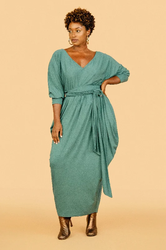 Long Sleeved Slouch Maxi Dress- Jibri Stylish Long Sleeve Maxi Dress
