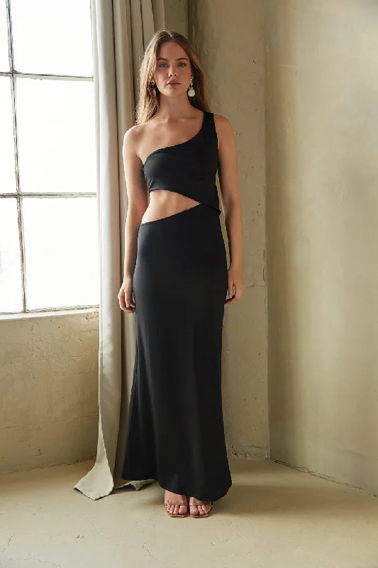 Jolie Asymmetrical Cutout Maxi Dress Fashionable Sleeveless Maxi Dress
