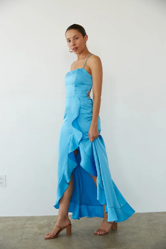 Kimber Floral Ruffle Maxi Dress Elegant Lace Maxi Dress