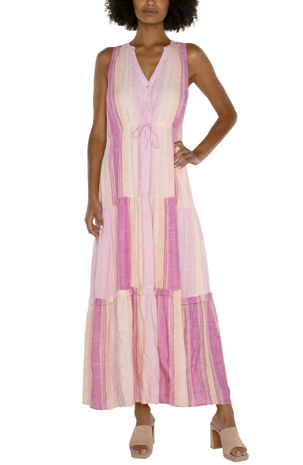 *SALE* LIVERPOOL SLEEVELESS TIERED MAXI DRESS - PURPLE MULTI - LM8C17WV25LMS Comfortable Ruffle Maxi Dress *SALE* LIVERPOOL SLEEVELESS TIERED MAXI DRESS - PURPLE MULTI - LM8C17WV25LMS Comfortable Ruffle Maxi Dress