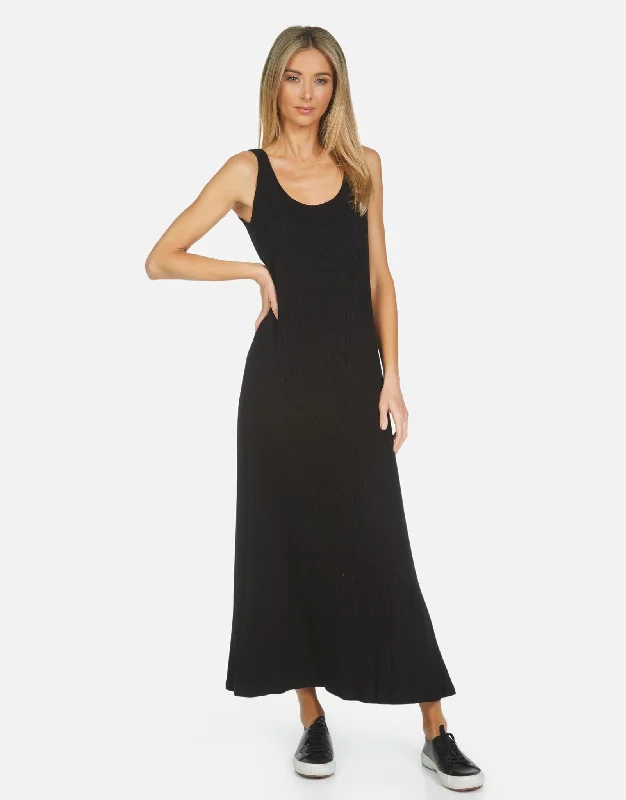 Roosevelt Raw Hem Maxi Dress Comfortable Maxi Dress with Sleeves