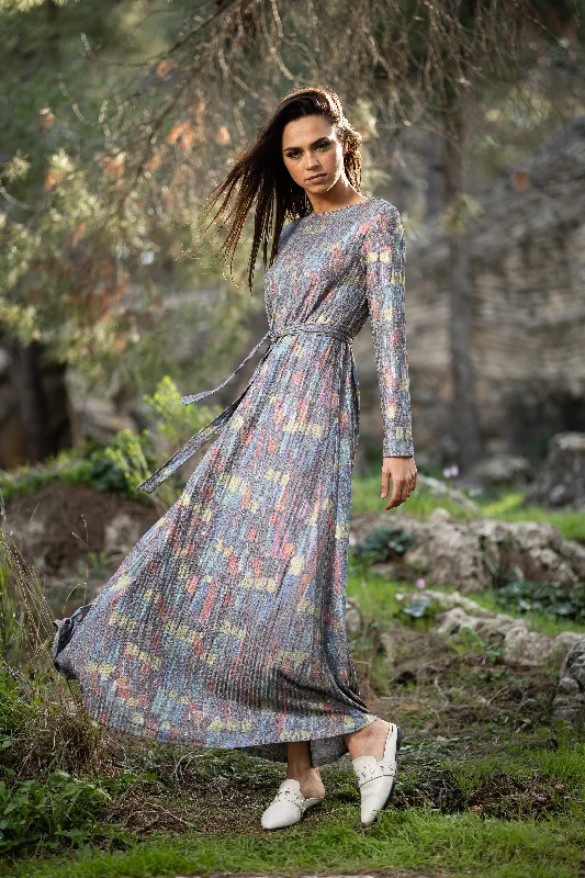 Multi Color Maxi Dress Comfortable Fitted Maxi Dress