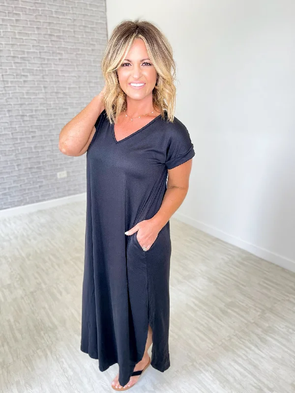 Simple Solutions Maxi Dress Elegant Wraparound Maxi Dress