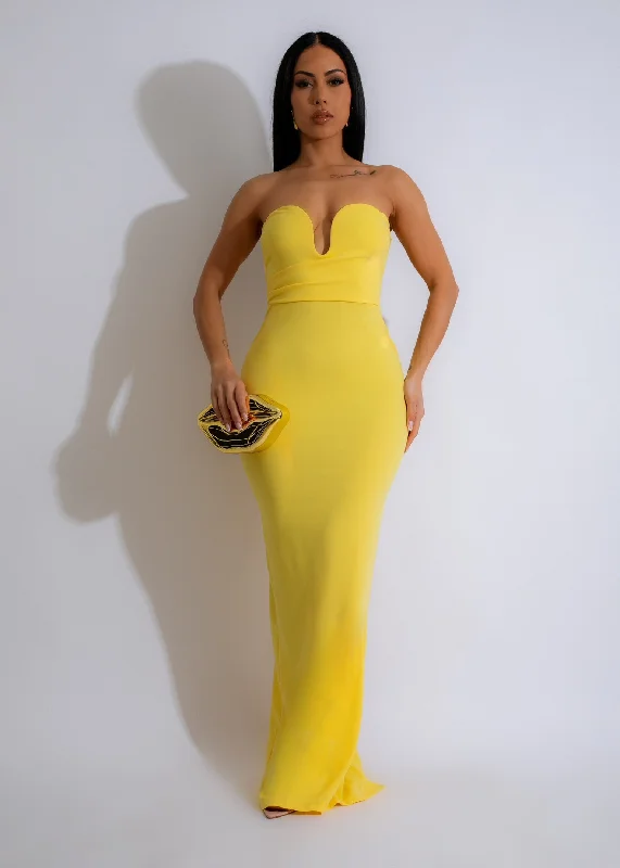 Your Fantasy Maxi Dress Yellow Classic A-Line Maxi Dress