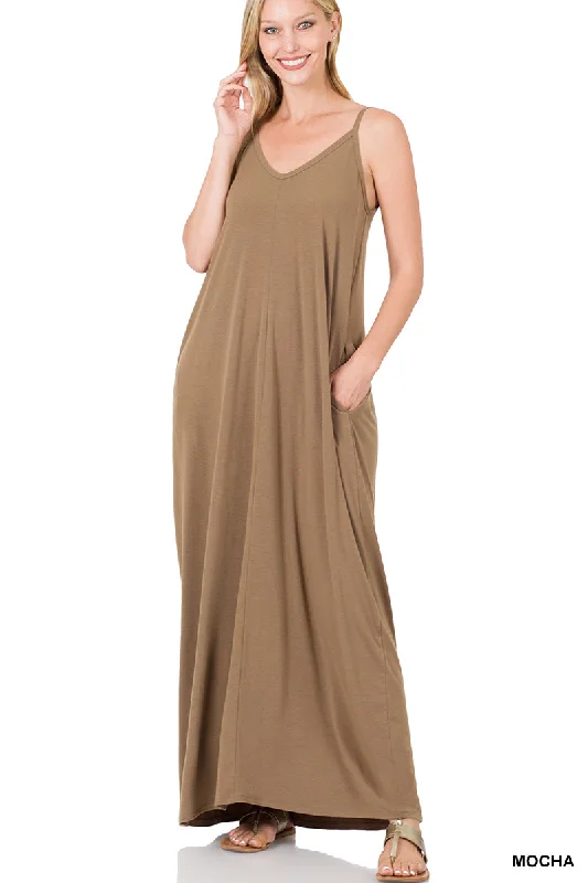Zenana Maxi Dress - Mocha (Small-3X) Chic Summer Maxi Dress